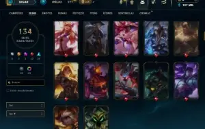 Prata 3 com TODOS os champs e 134 Skins ( Criada em 2012 )