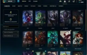 Conta prata 4 com 21 champs e 1 skin