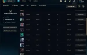 Conta prata 4 com 21 champs e 1 skin