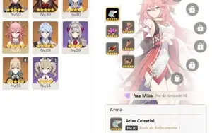 CONTA GENSHIN AR50 c/ HUTAO, LANÇA DE JADE, ATLAS, ZHONG E+