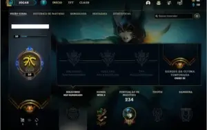 Conta unranked com 51 skins e 122 champs