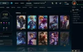 Conta lol platina 1 150 skins