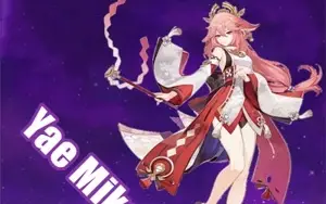 Contas Genshin Impact AR 5 com Yae Miko