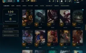 Mestre com 90 Champs e 19 Skins +1 Prestigio