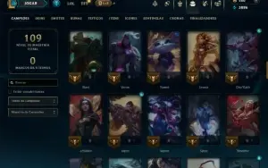 Mestre com 90 Champs e 19 Skins +1 Prestigio