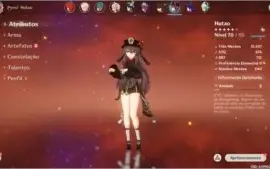 Conta Genshin AR53, com hutao + 7 personagens 5 estrelas.