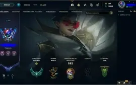 Conta platina 1 da season 2 com TODOS os champs e 213 skins