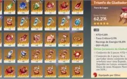 Conta Genshin Impact Ar 46 Venti + Diluc e outros 5*