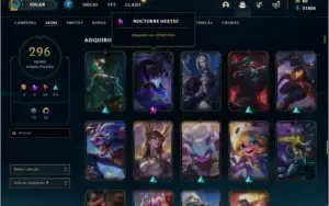 Conta lol Platina 296 Skins 24 Cromas e Bandeira  do Clash!