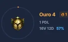 CONTA LOL GOLD 4 WINRATE ALTO