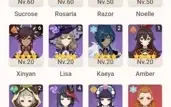 Conta end game AR 56 - Ayaka c1 bis + Eula c1 Bis + Biss