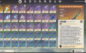 1 X Conta Genshin Ar 50 Kinich C1 E Arma Assinatura, Raiden