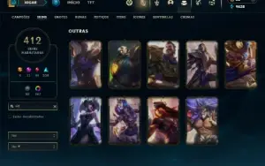 Unranked com TODOS os champs e 412 Skins + 9 Prestigios