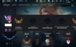 Unranked com TODOS os champs e 412 Skins + 9 Prestigios