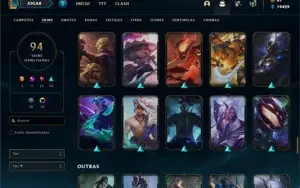 CONTA LVL 335 TODOS OS CAMPEÕES  48 SKIN EPICAS
