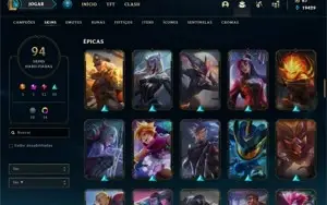 CONTA LVL 335 TODOS OS CAMPEÕES  48 SKIN EPICAS