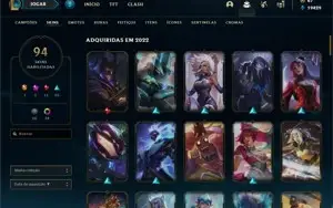 CONTA LVL 335 TODOS OS CAMPEÕES  48 SKIN EPICAS