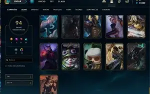 CONTA LVL 335 TODOS OS CAMPEÕES  48 SKIN EPICAS