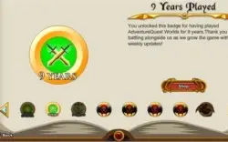 Conta AQW com mais de 2000 itens no bank. 9 anos de conta