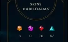 CONTA LEAGUE OF LEGENDS 290 SKINS E DIAMANTE 4