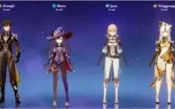 Genshin Impact Zhongli, Ningguang, Jean, Mona + Atlas  AR 50
