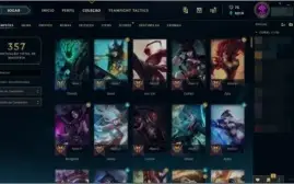 CONTA  - GOLD II - PLATINA IV (FLEX) - 52 SKINS - 133 CHAMP