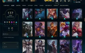 Prata 3 com 140 Champs e 137 Skins ( MAIN MID )