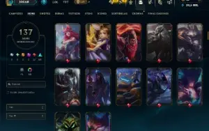 Prata 3 com 140 Champs e 137 Skins ( MAIN MID )
