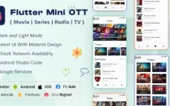 Source Flutter Mini OTT - TV ao vivo, filmes, vídeos, rádios