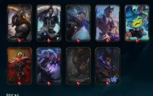 Conta LOL, MMR Gold, 163 Skins (Mid/Jungle/Top), All champs