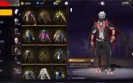 Conta Free Fire Gemada Muitas Skins de Arma LV. 64
