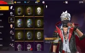 Conta Free Fire Gemada Muitas Skins de Arma LV. 64