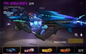 Conta Free Fire Gemada Muitas Skins de Arma LV. 64