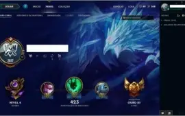 Conta no LOL Ouro 3