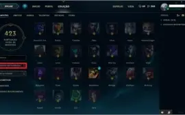 Conta no LOL Ouro 3