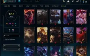 Conta ouro 4 com 428k de Yasuo, 113 champs e 168 skins