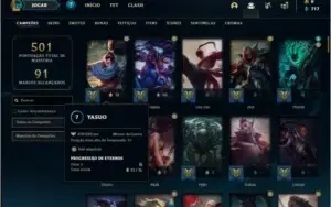 Conta ouro 4 com 428k de Yasuo, 113 champs e 168 skins
