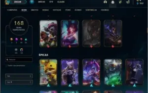 Conta ouro 4 com 428k de Yasuo, 113 champs e 168 skins