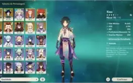 Conta Genshin Impact, 8 Personagens 5* + 3 Armas 5*