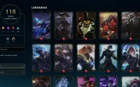 CONTA LOL- LVL 88 - 159 Champions - 118 Skins - FULL ACESSO