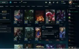 Conta de lol cheia de skin