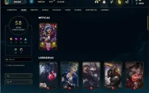 Conta platina 3 com 133 Champs e 58 Skins