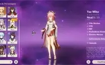Conta Genshin Impact ar10 Yae Miko+Prova de Kagura+Ayaka