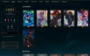Conta no LOL 1223 skins - PLAT 4