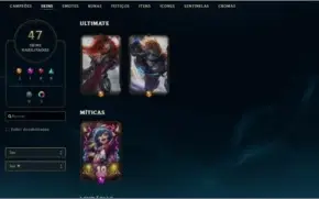 Conta com 47 skins / 2 epicas