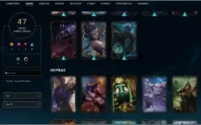 Conta com 47 skins / 2 epicas