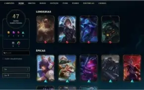 Conta com 47 skins / 2 epicas