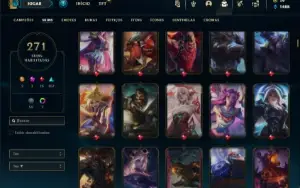 Ouro 4 com TODOS os champs e 273 Skins ( MAIN ADC / JG )