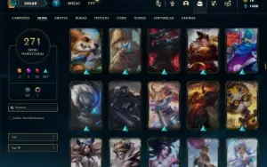 Ouro 4 com TODOS os champs e 273 Skins ( MAIN ADC / JG )