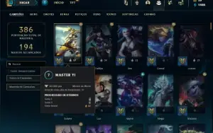 Ouro 4 com TODOS os champs e 273 Skins ( MAIN ADC / JG )